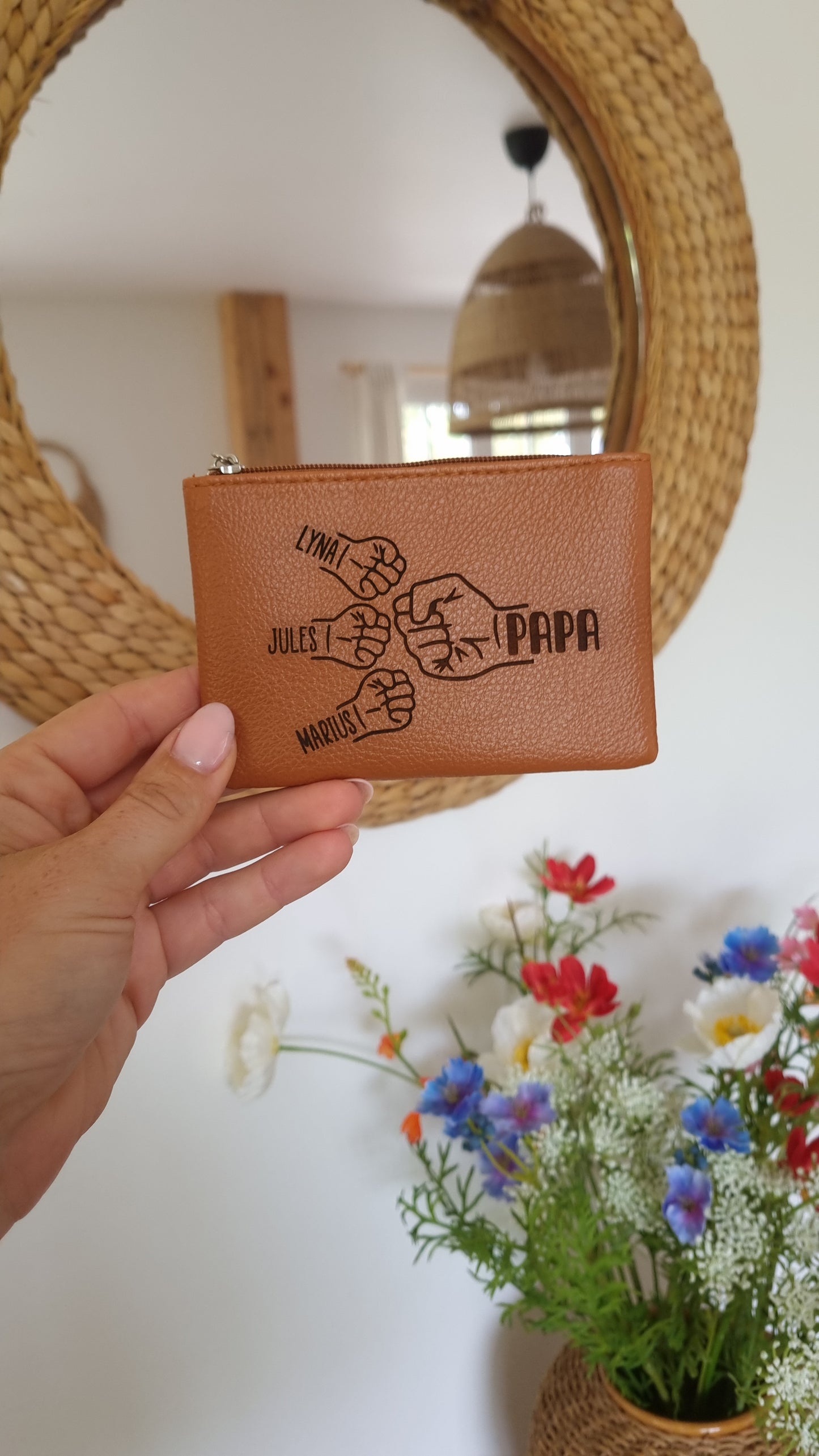 Porte-monnaie gravé pour Papa