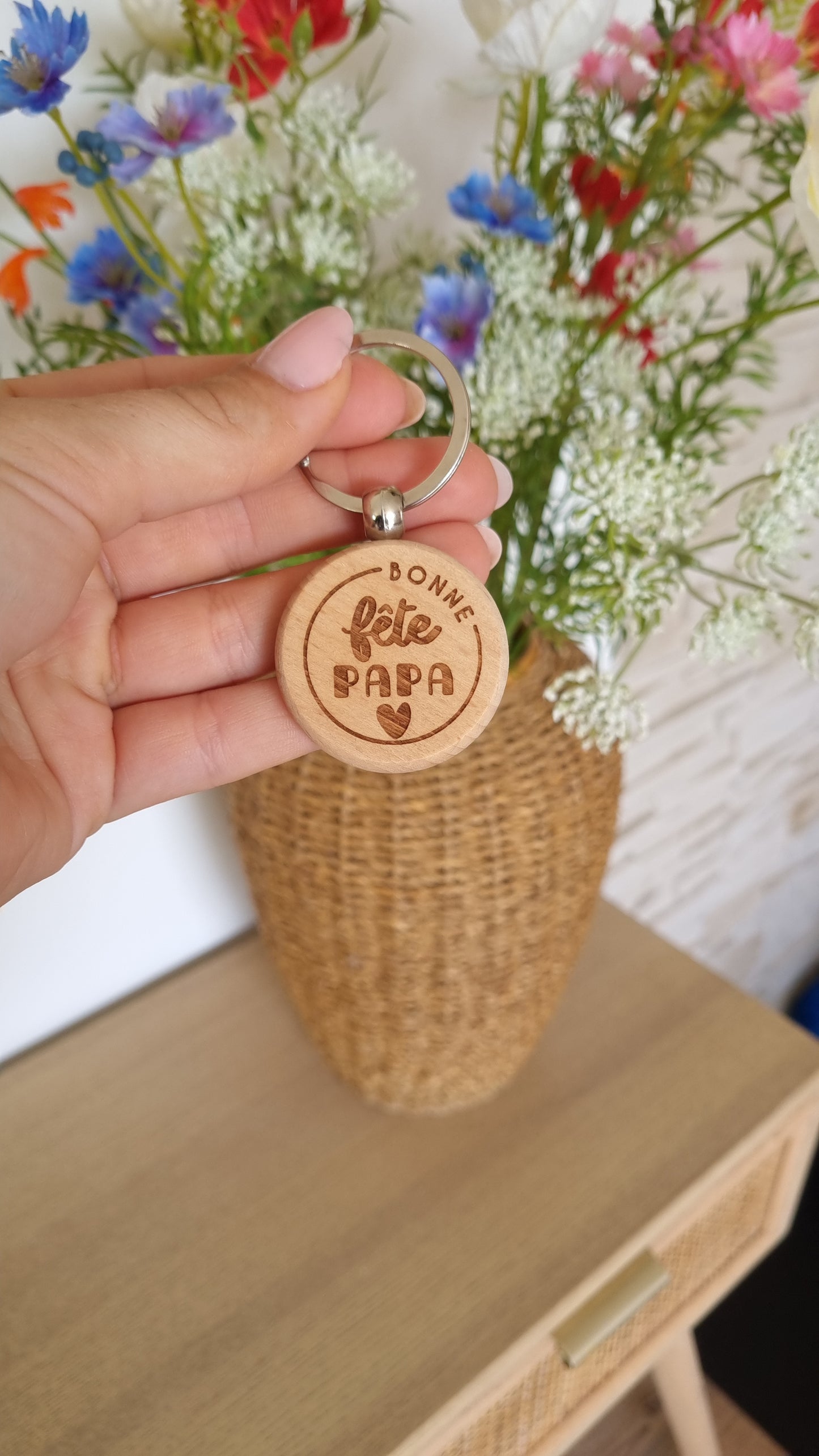 Un porte-clé en bois