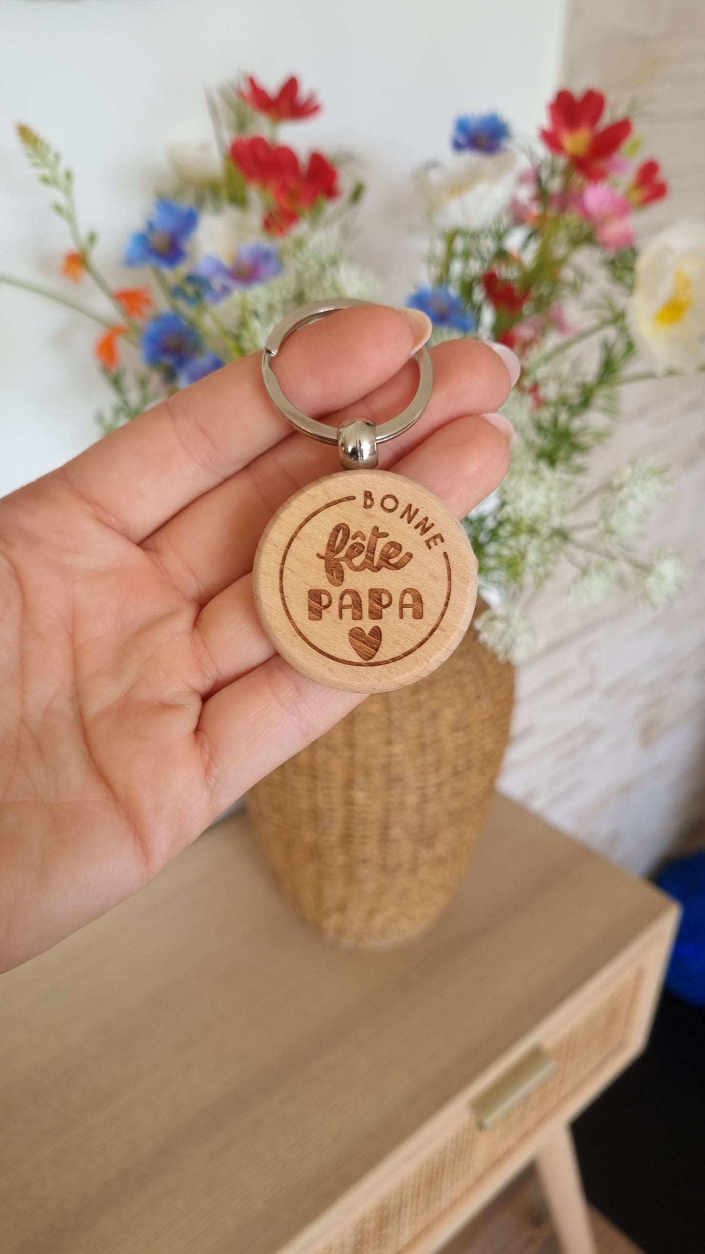 Un porte-clé en bois