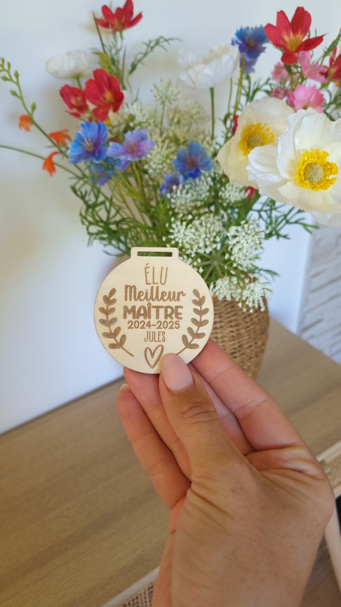 Médaille en bois