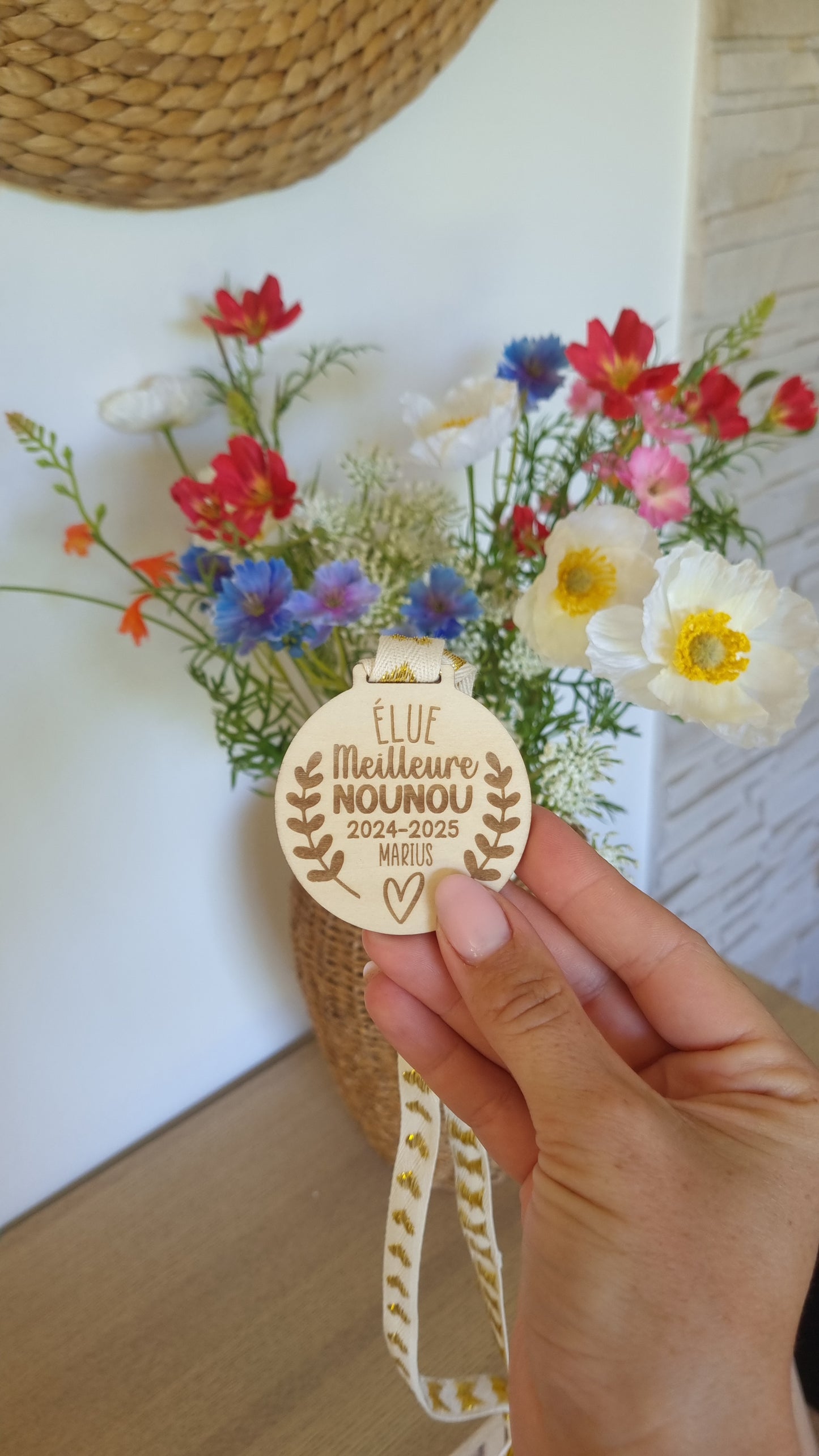 Médaille en bois