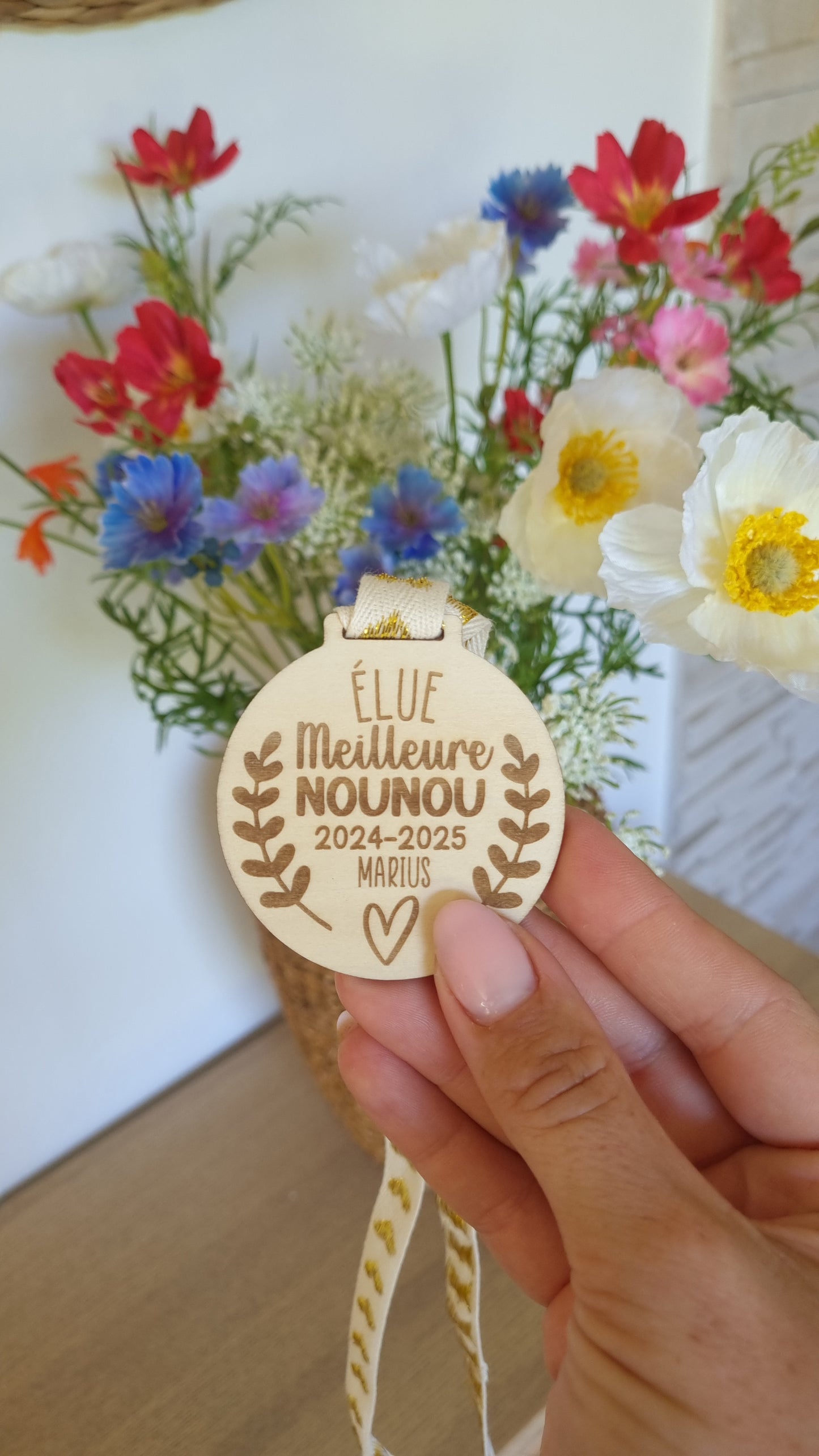 Médaille en bois