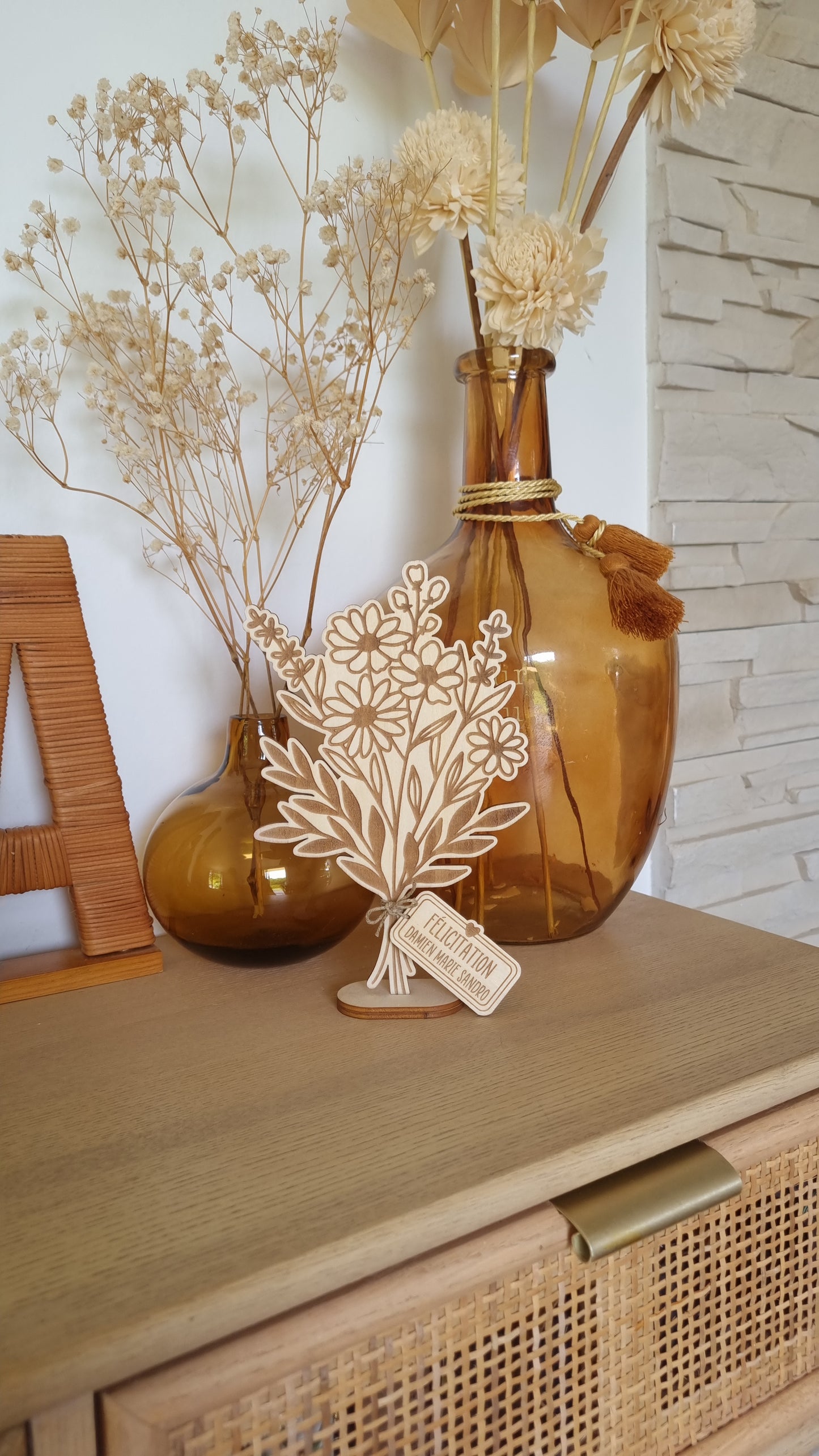 Mon beau bouquet de fleur en bois