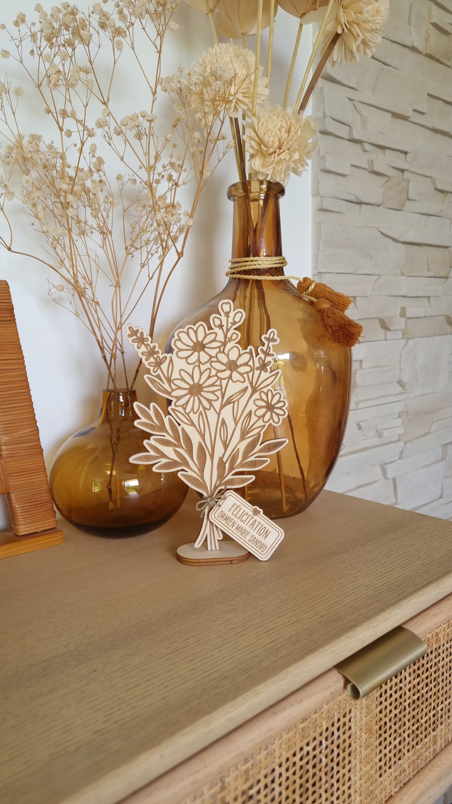 Mon beau bouquet de fleur en bois