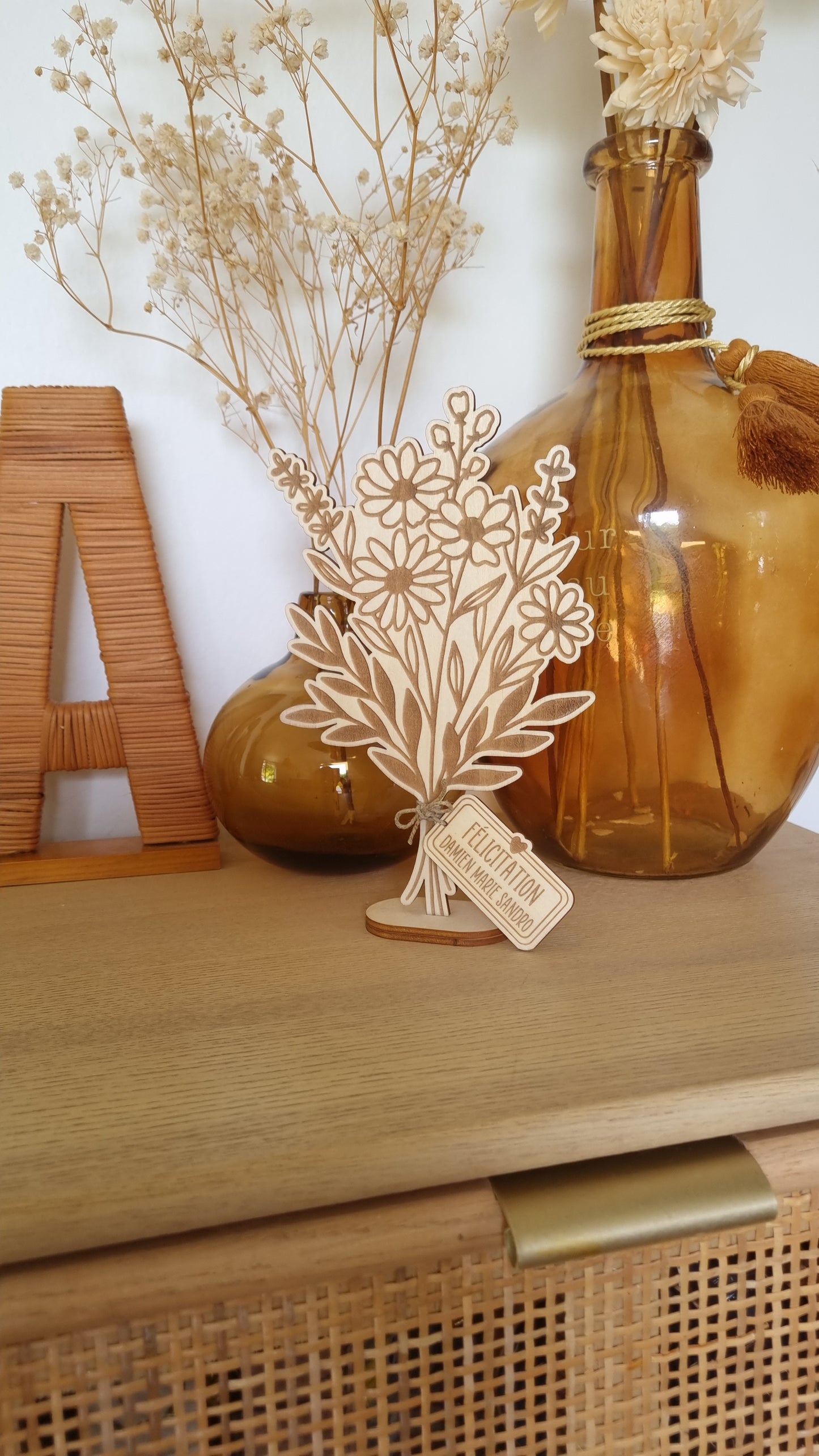 Mon beau bouquet de fleur en bois