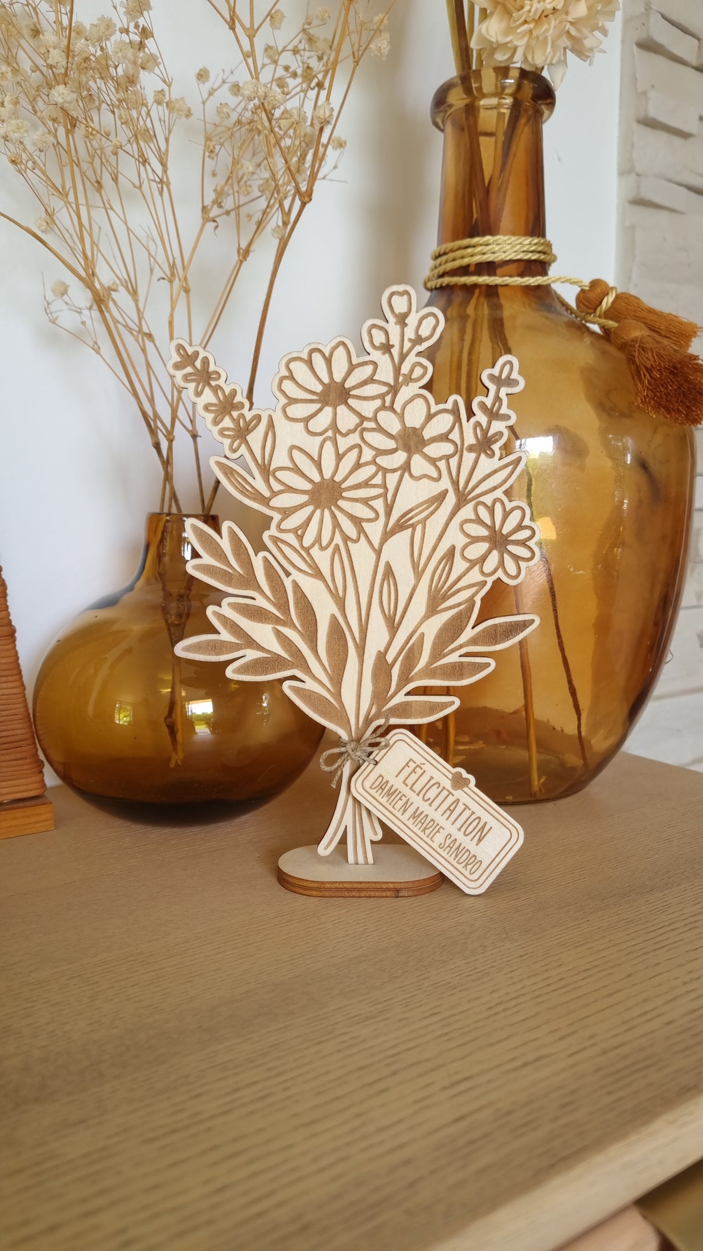 Mon beau bouquet de fleur en bois
