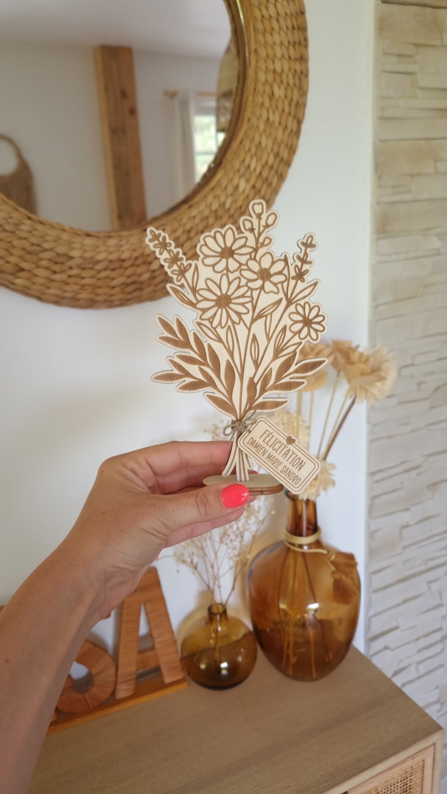 Mon beau bouquet de fleur en bois