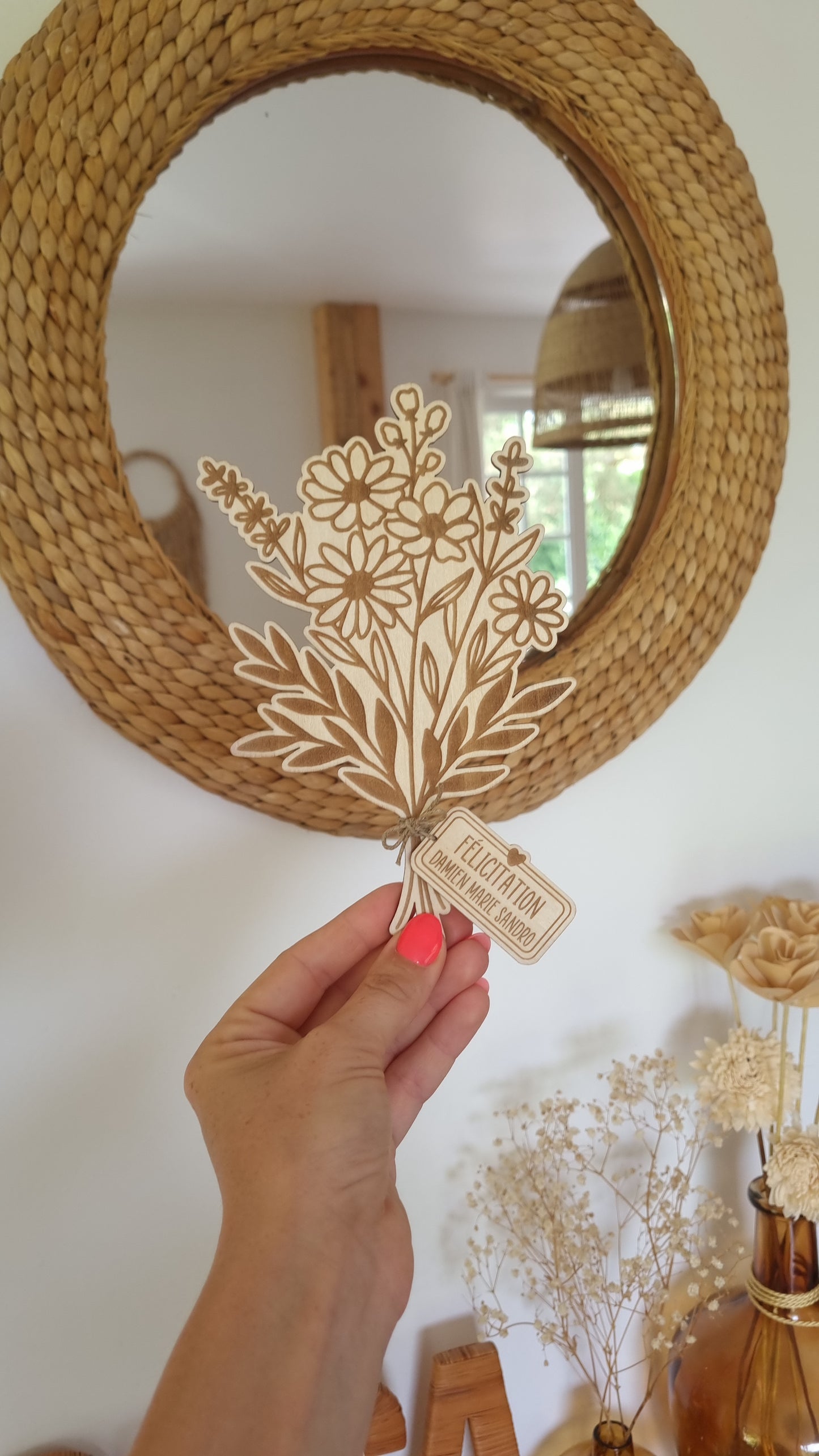 Mon beau bouquet de fleur en bois