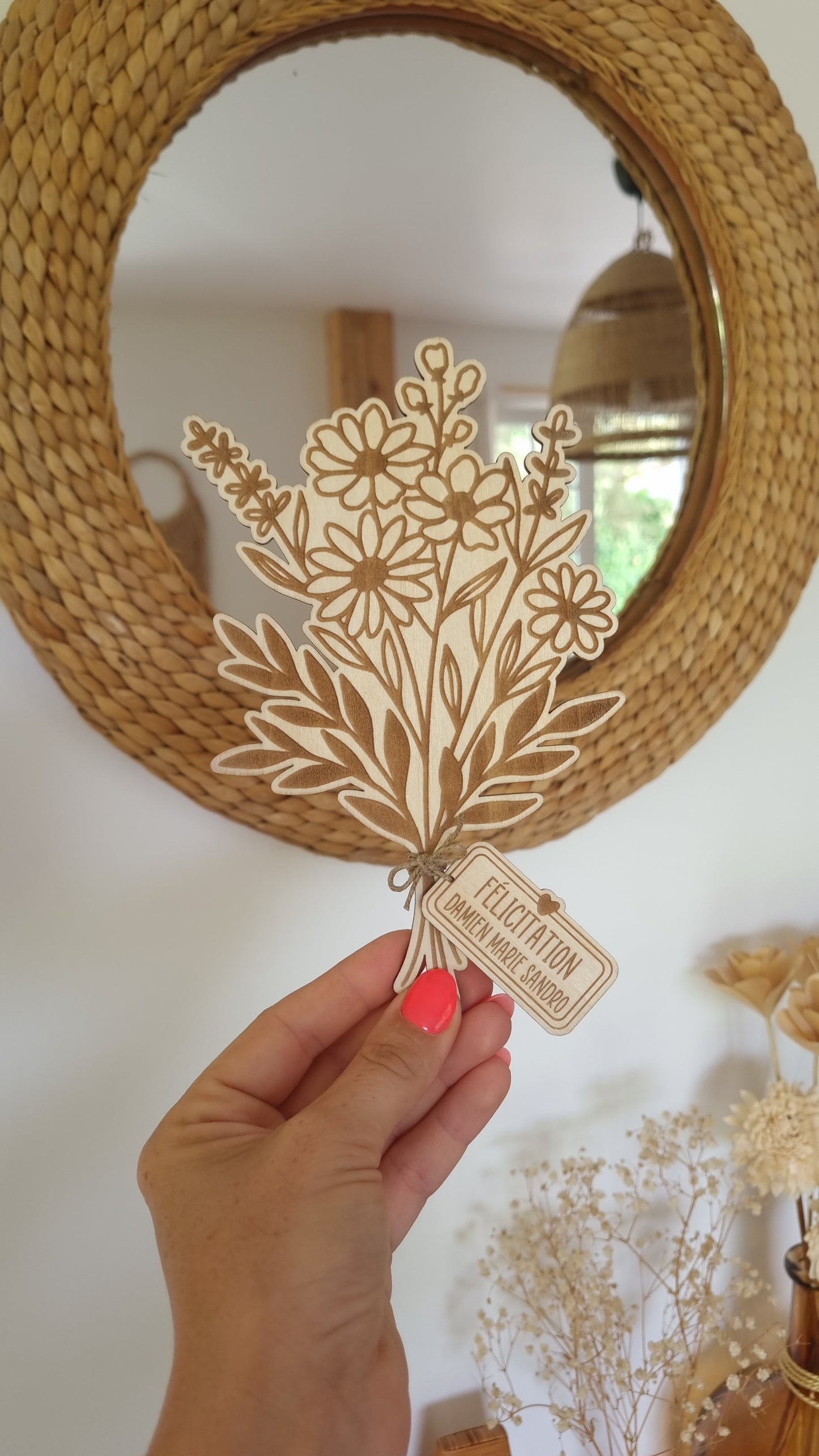 Mon beau bouquet de fleur en bois