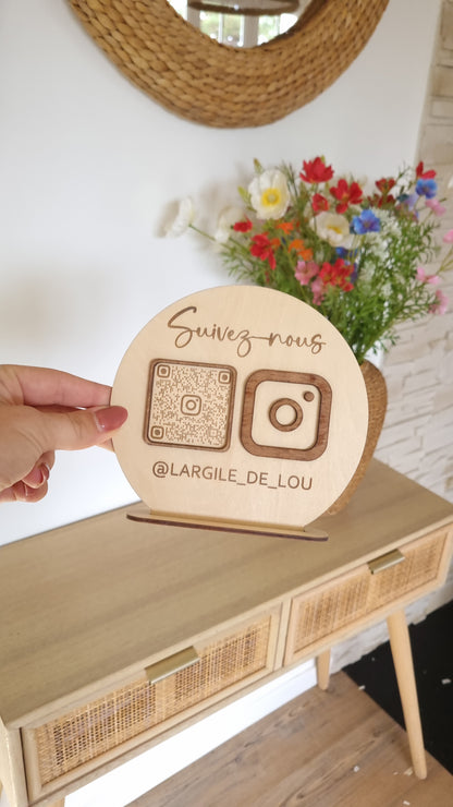 Panneau QR Code réseaux sociaux