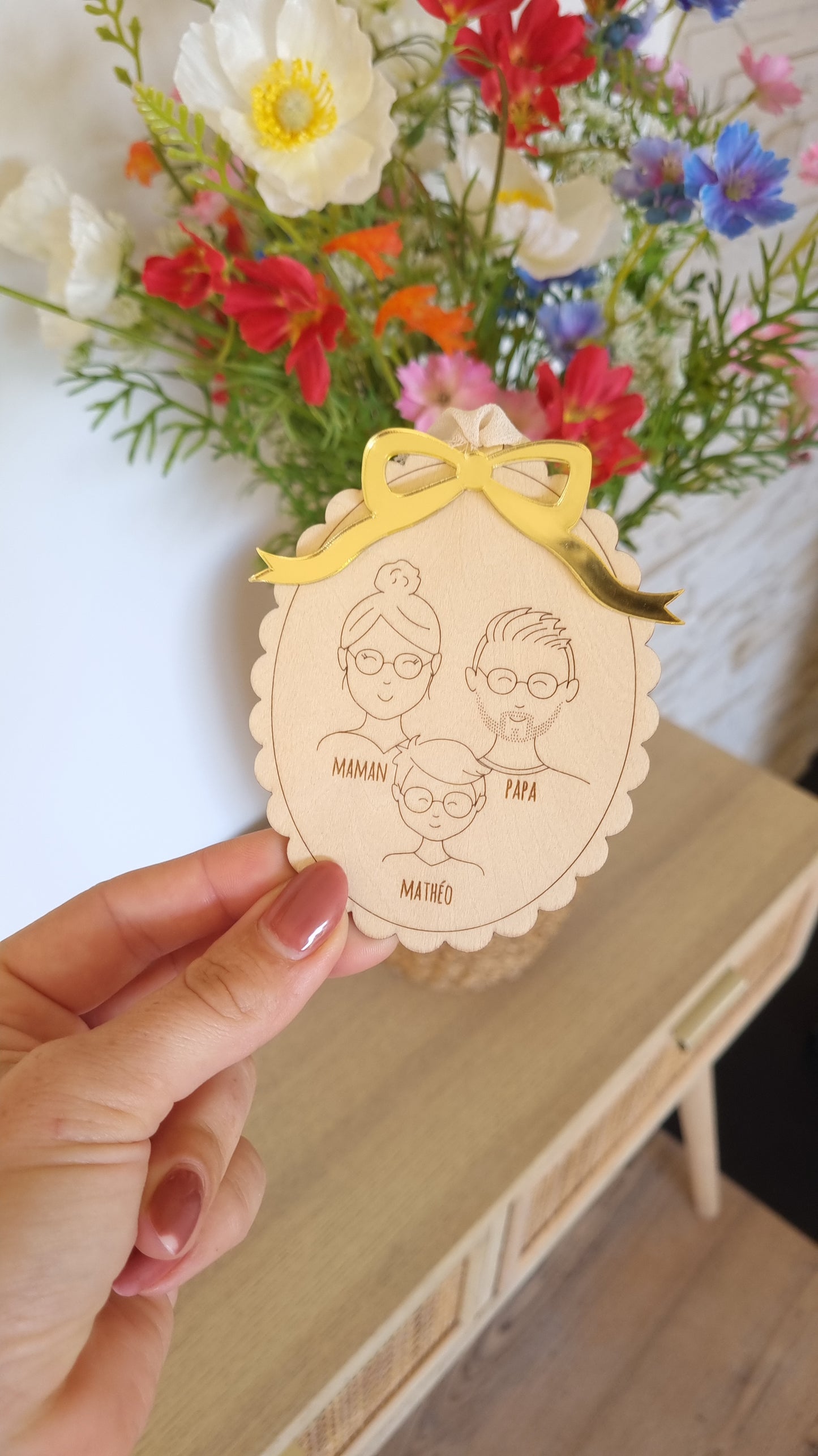 Boule de Noël famille 🎄