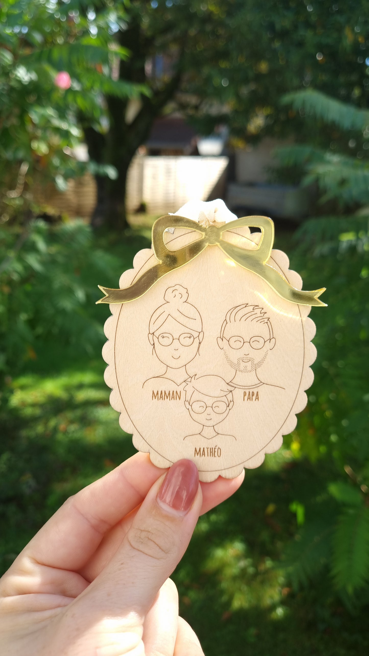 Boule de Noël famille 🎄