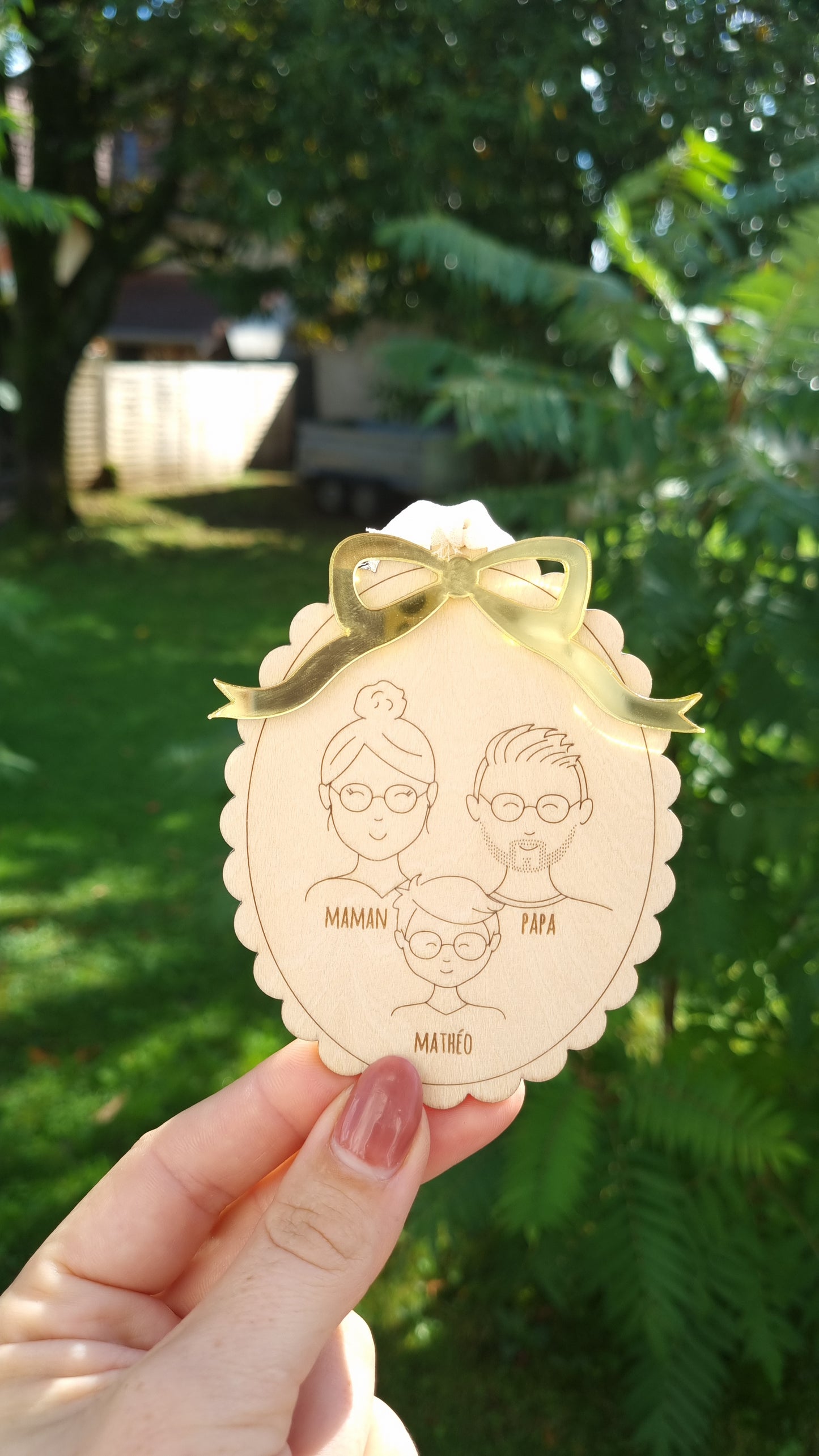 Boule de Noël famille 🎄