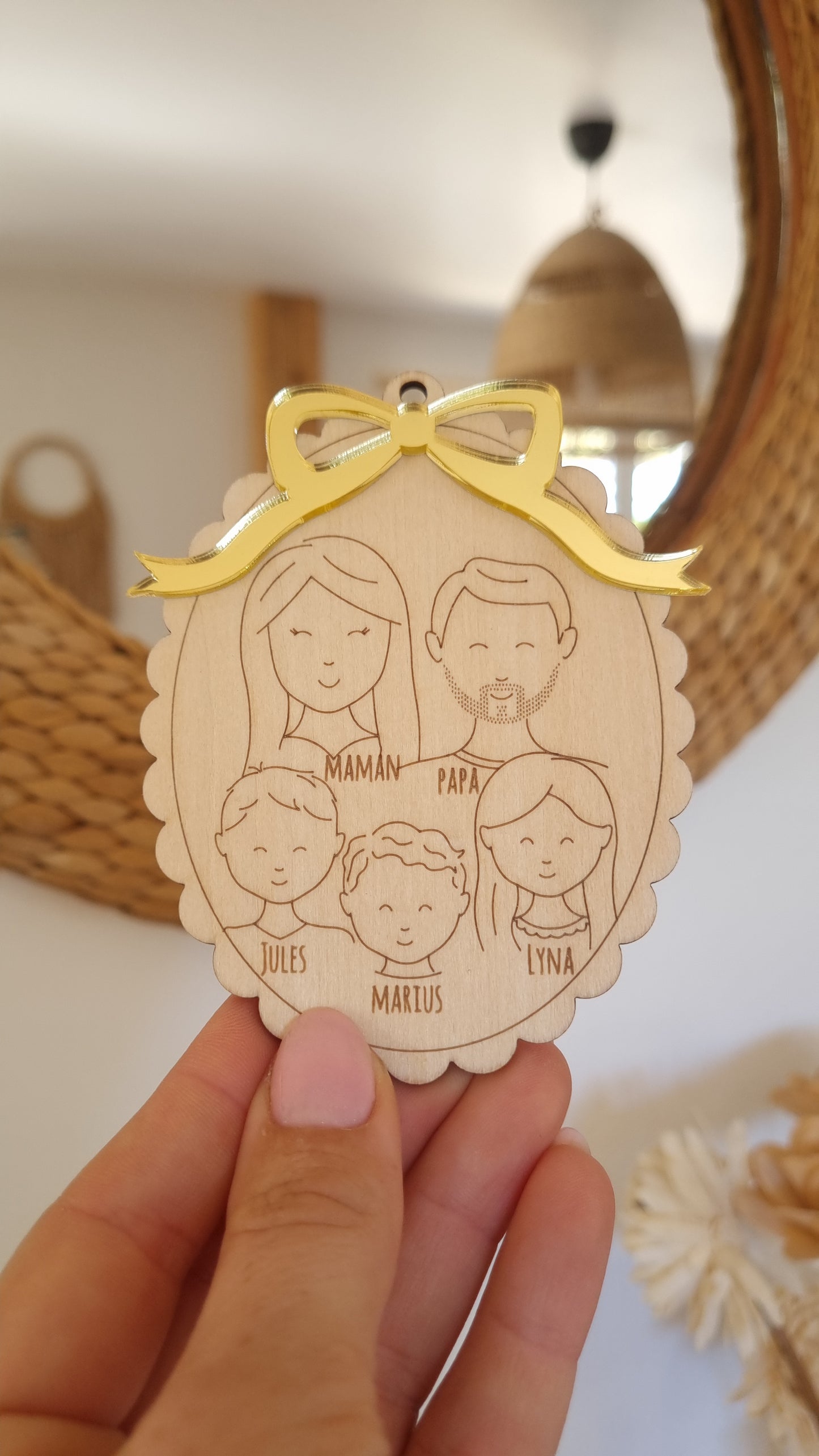 Boule de Noël famille 🎄