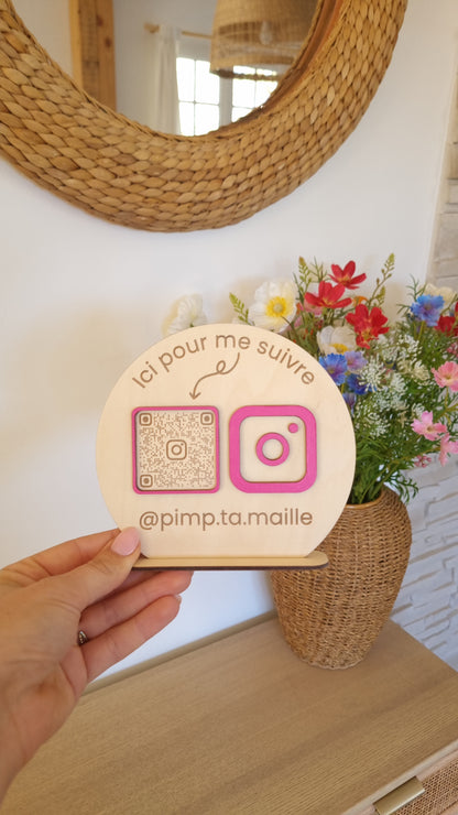 Panneau QR Code réseaux sociaux