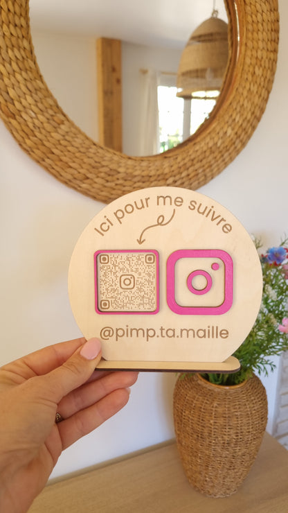Panneau QR Code réseaux sociaux
