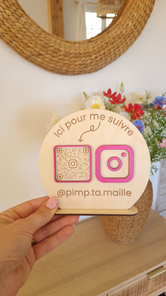 Panneau QR Code réseaux sociaux