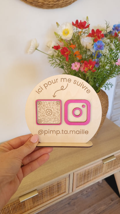 Panneau QR Code réseaux sociaux