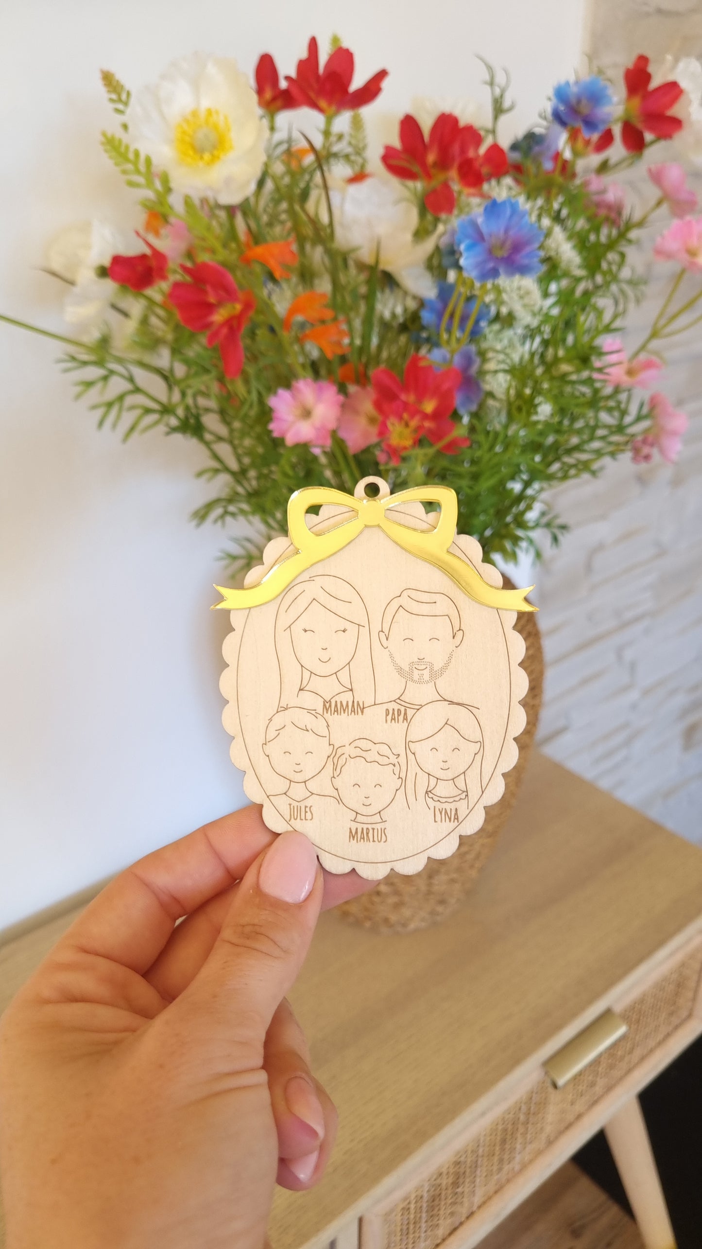 Boule de Noël famille 🎄