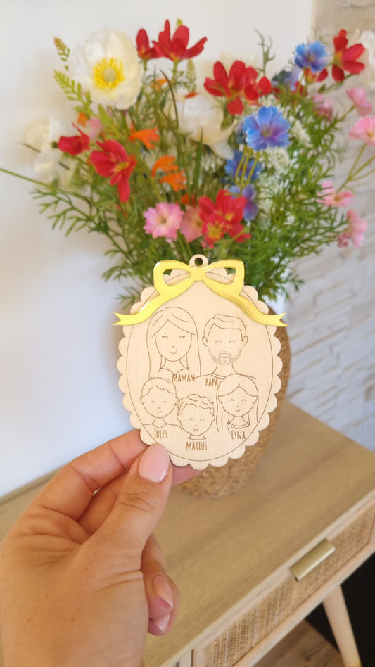 Boule de Noël famille 🎄