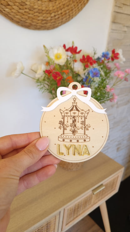 Boules de Noël personnalisées en bois
