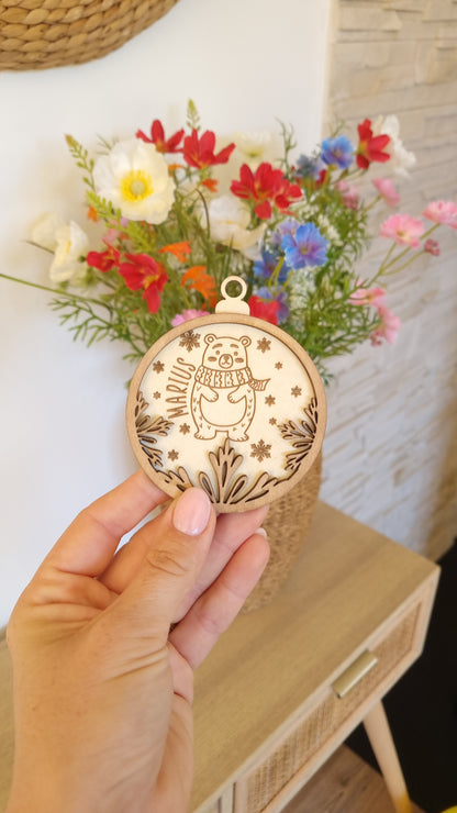 Boule de Noël ours