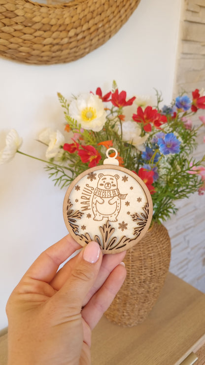 Boule de Noël ours