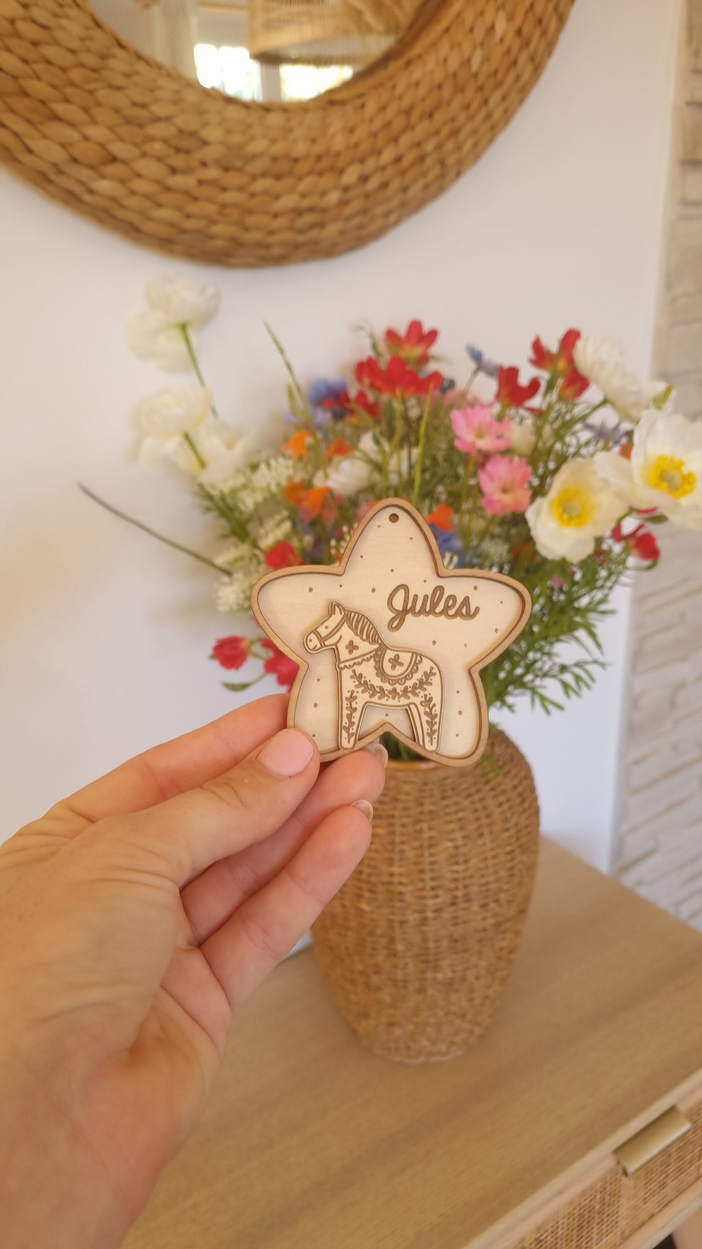 Petite étoile de Noël cheval