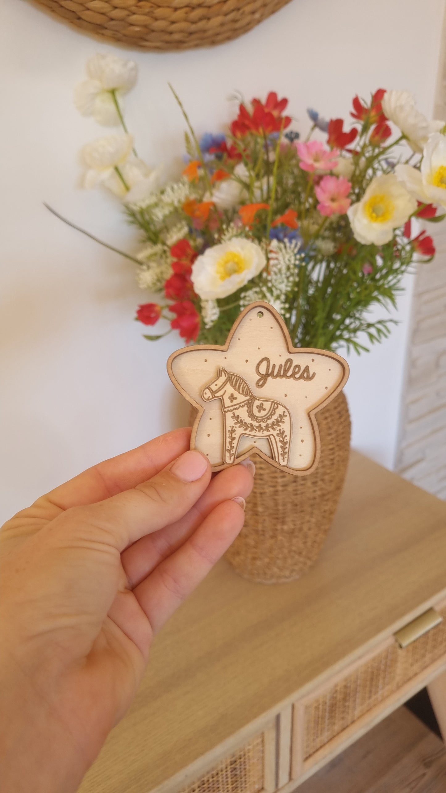 Petite étoile de Noël cheval