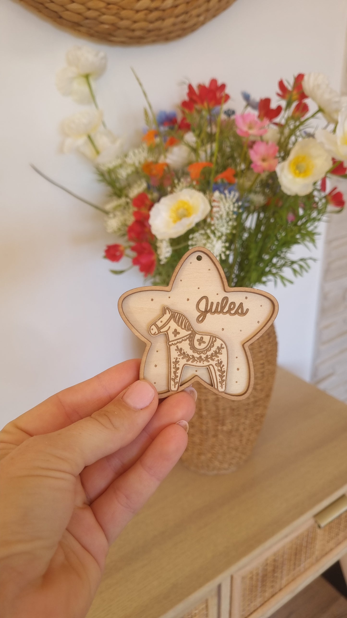 Petite étoile de Noël cheval