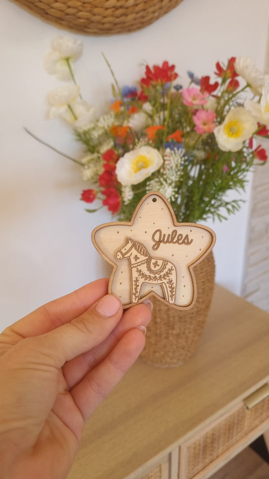 Petite étoile de Noël cheval