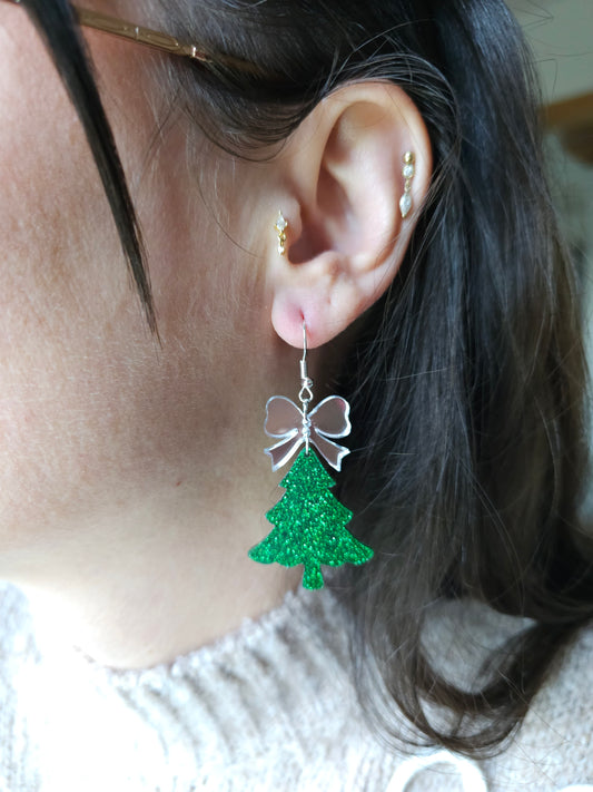 Boucles d'oreilles Sapin de Noël