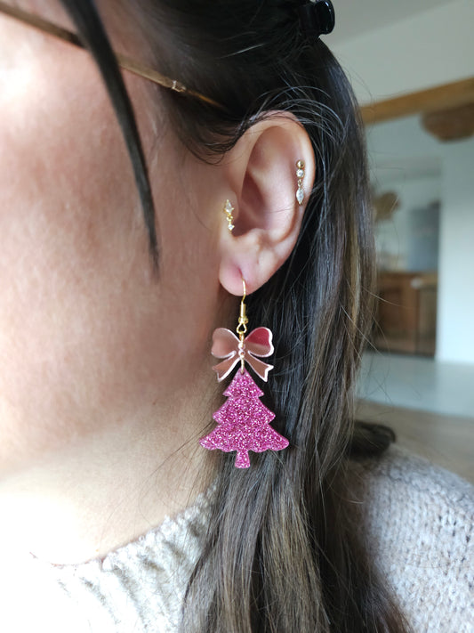 Boucles d'oreilles Sapin de Noël