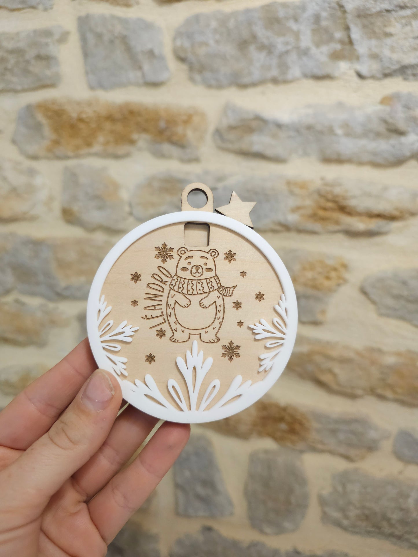 Boule de Noël décompte "nombre de dodos" personnalisée