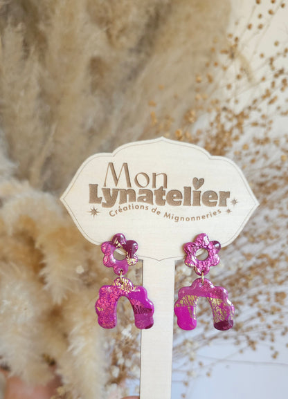 Fleurs et arc en ciel