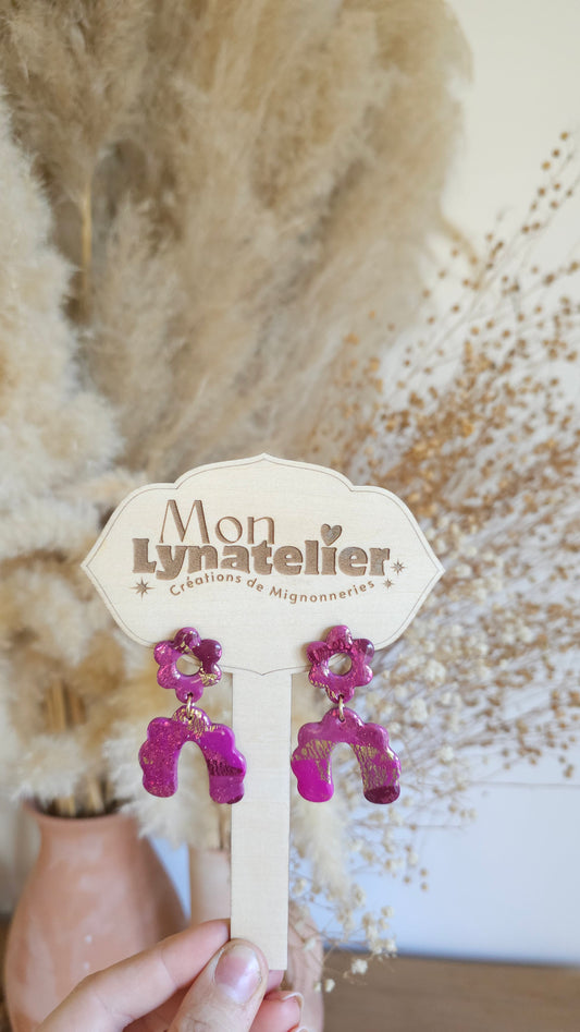 Fleurs et arc en ciel