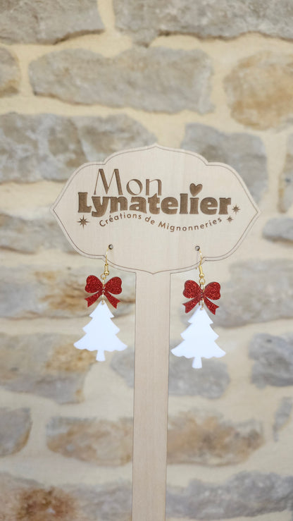 Boucles d'oreilles Sapin de Noël