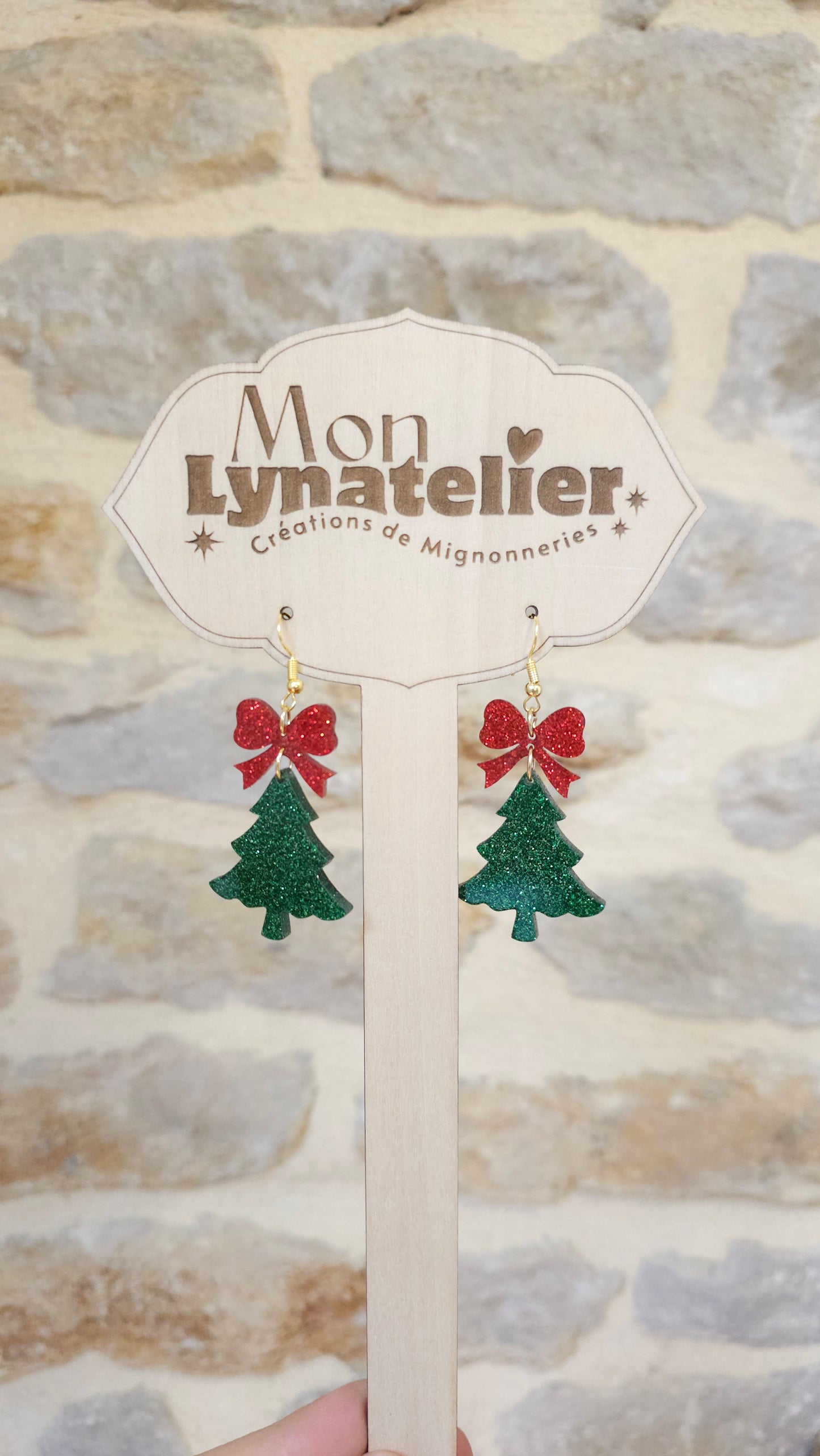 Boucles d'oreilles Sapin de Noël