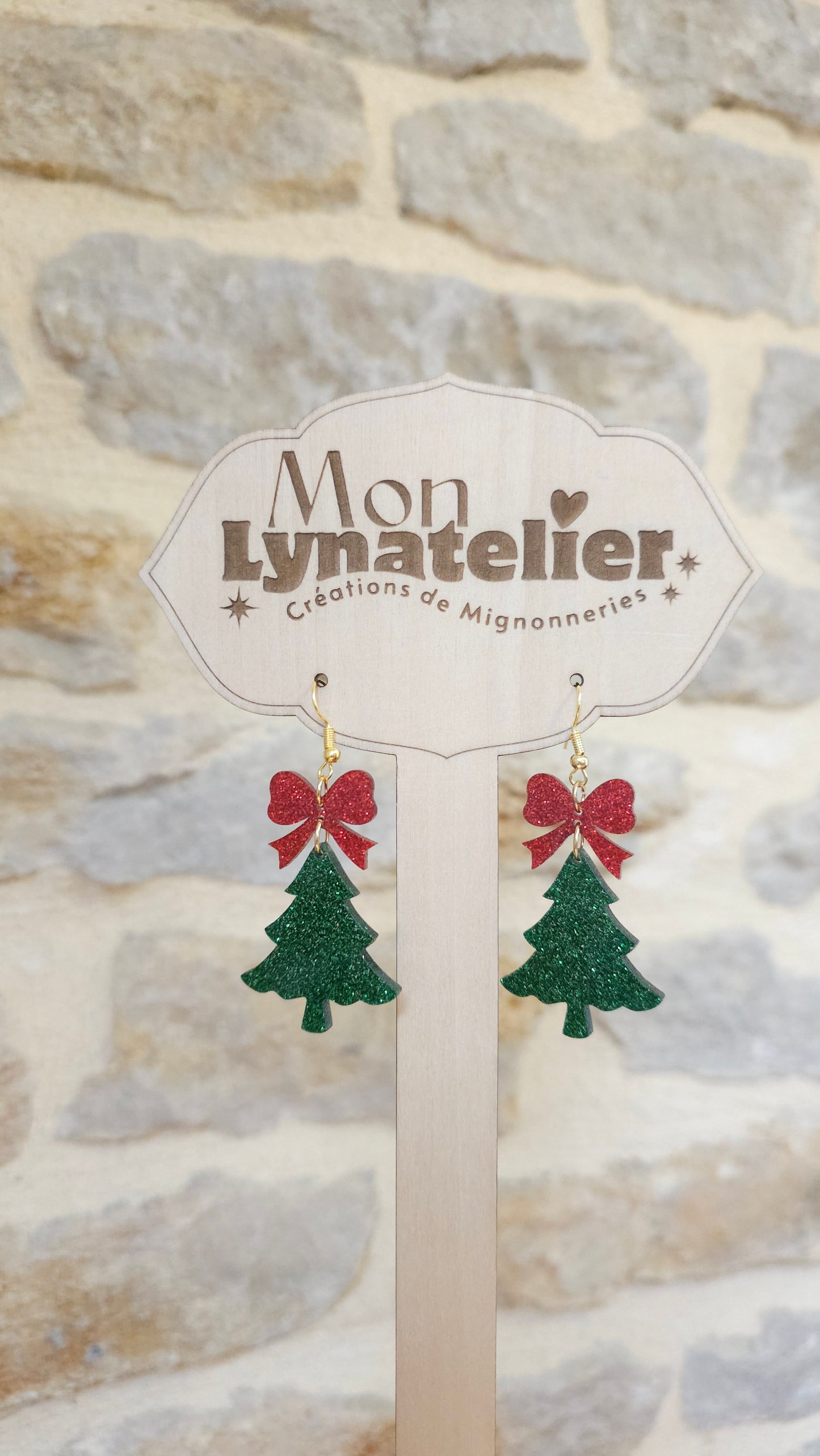 Boucles d'oreilles Sapin de Noël