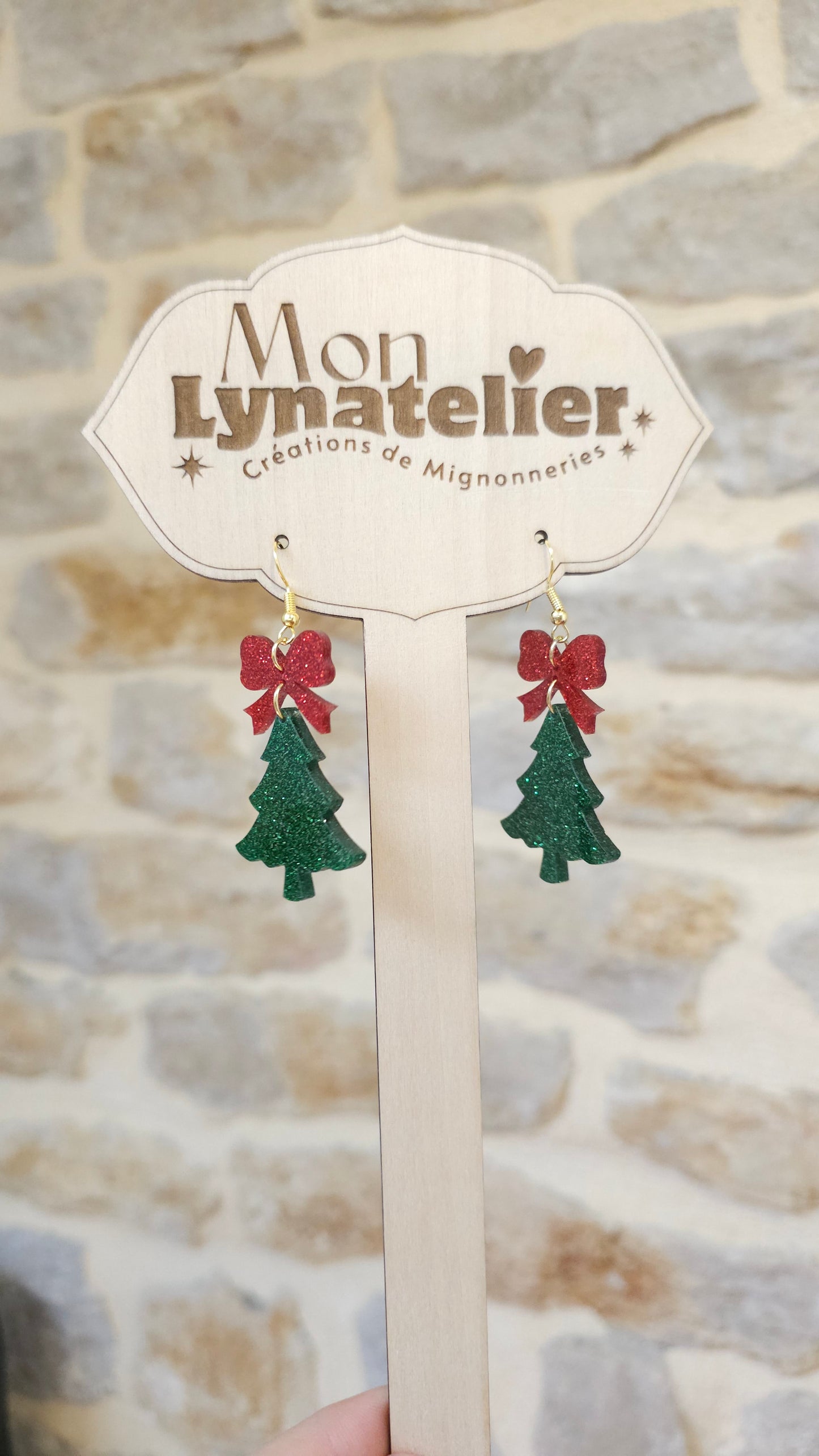Boucles d'oreilles Sapin de Noël