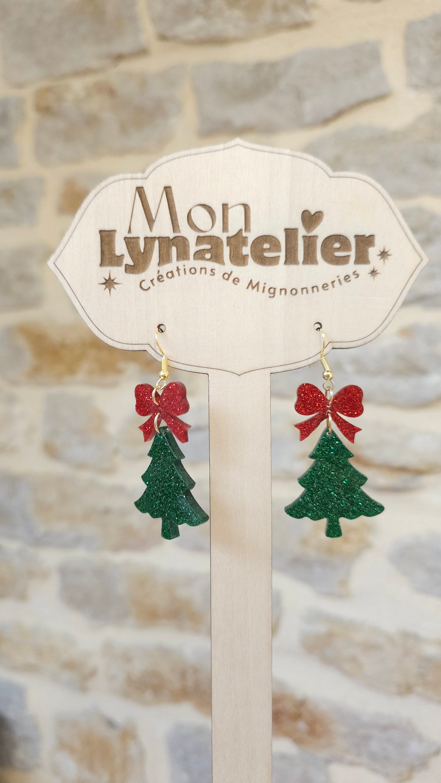 Boucles d'oreilles Sapin de Noël