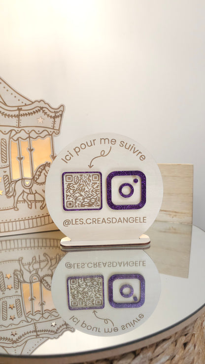 Panneau QR Code réseaux sociaux
