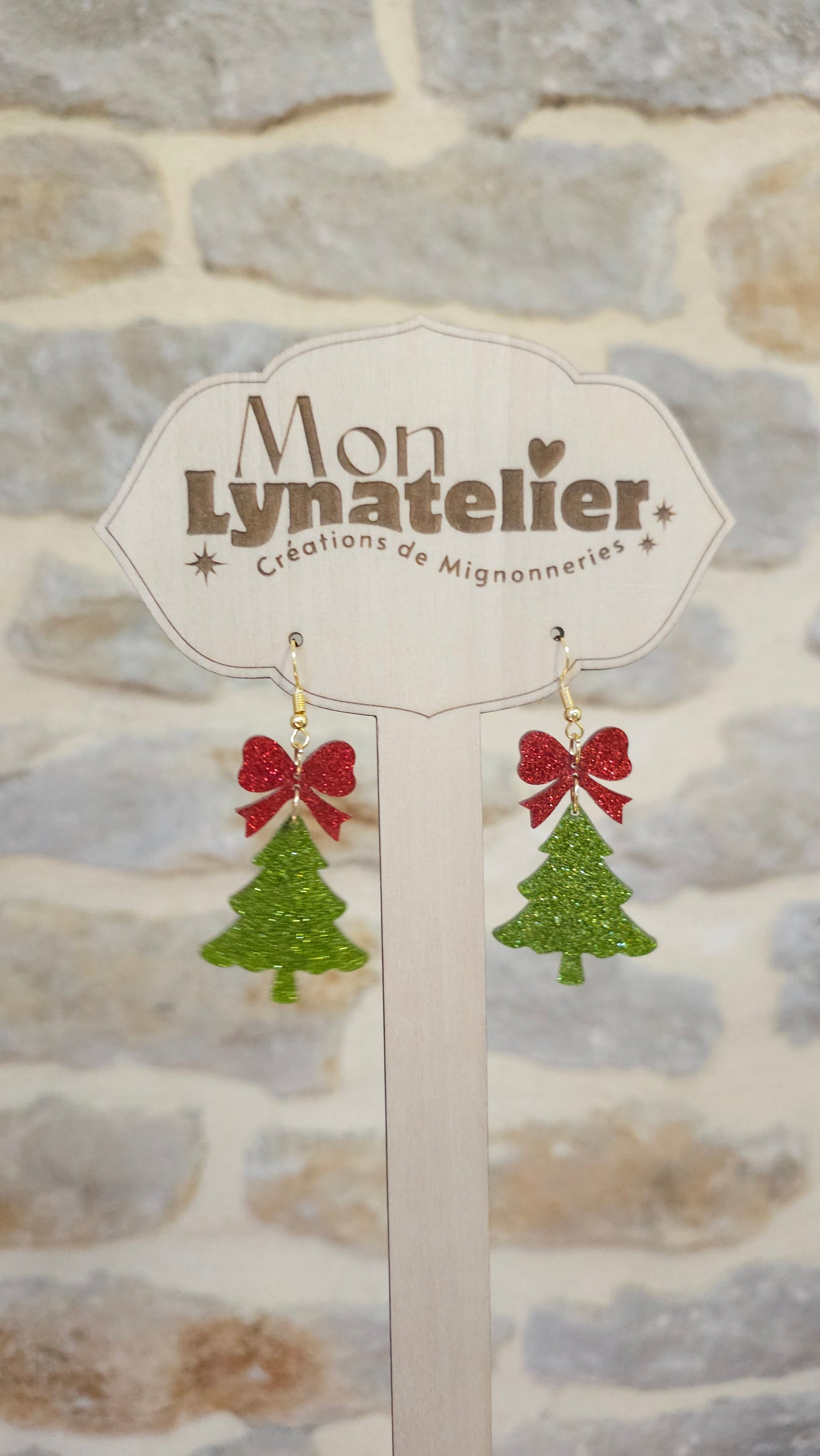 Boucles d'oreilles Sapin de Noël