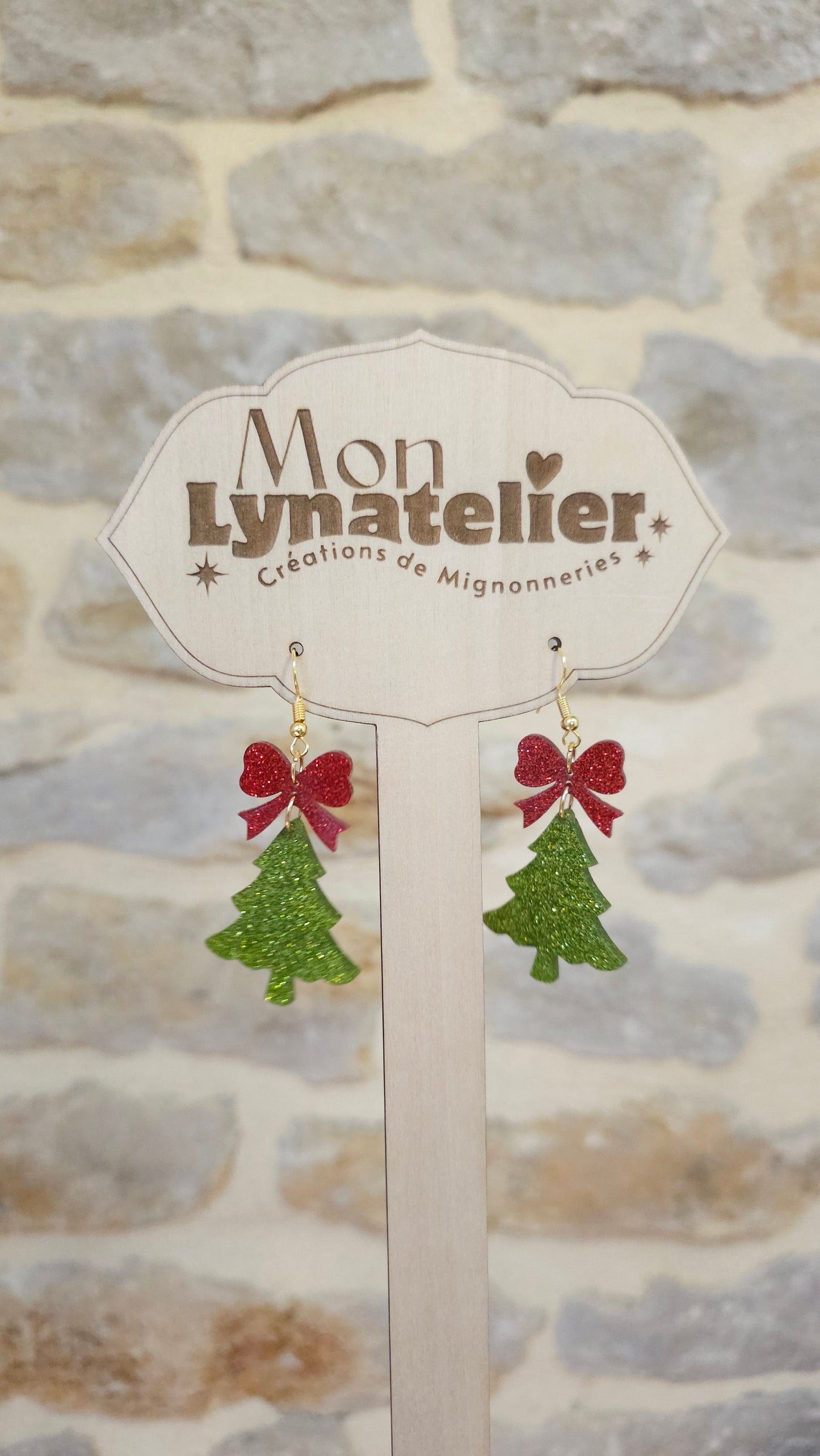Boucles d'oreilles Sapin de Noël
