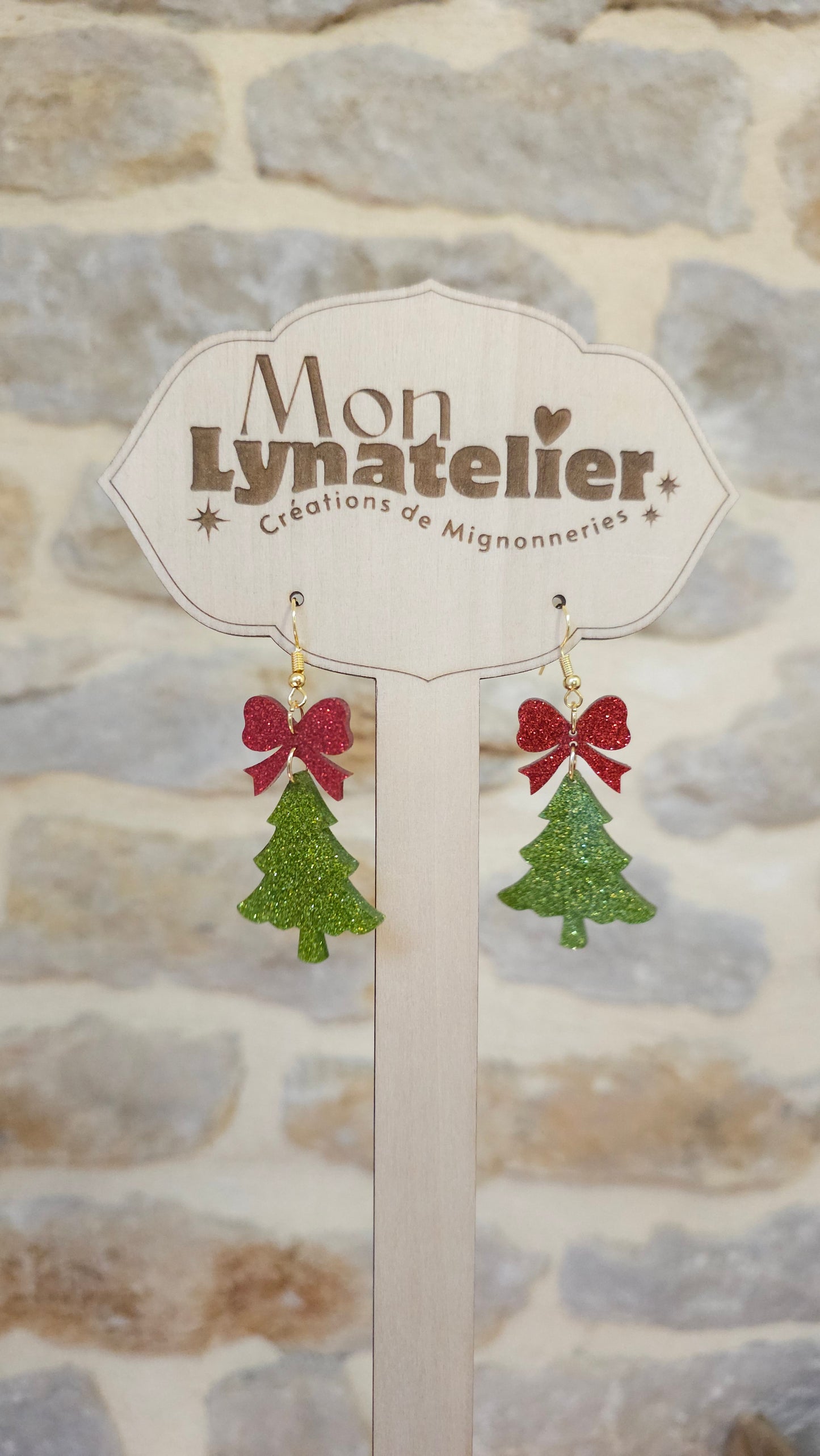 Boucles d'oreilles Sapin de Noël