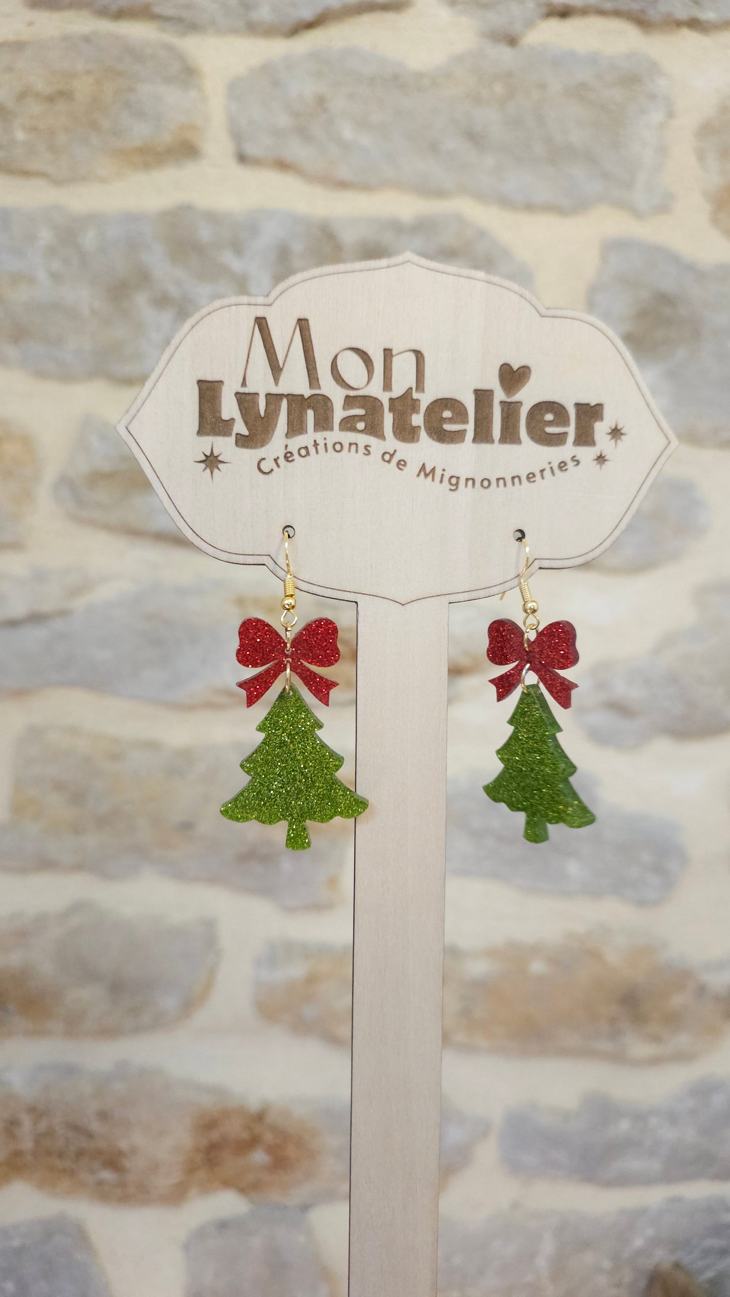 Boucles d'oreilles Sapin de Noël