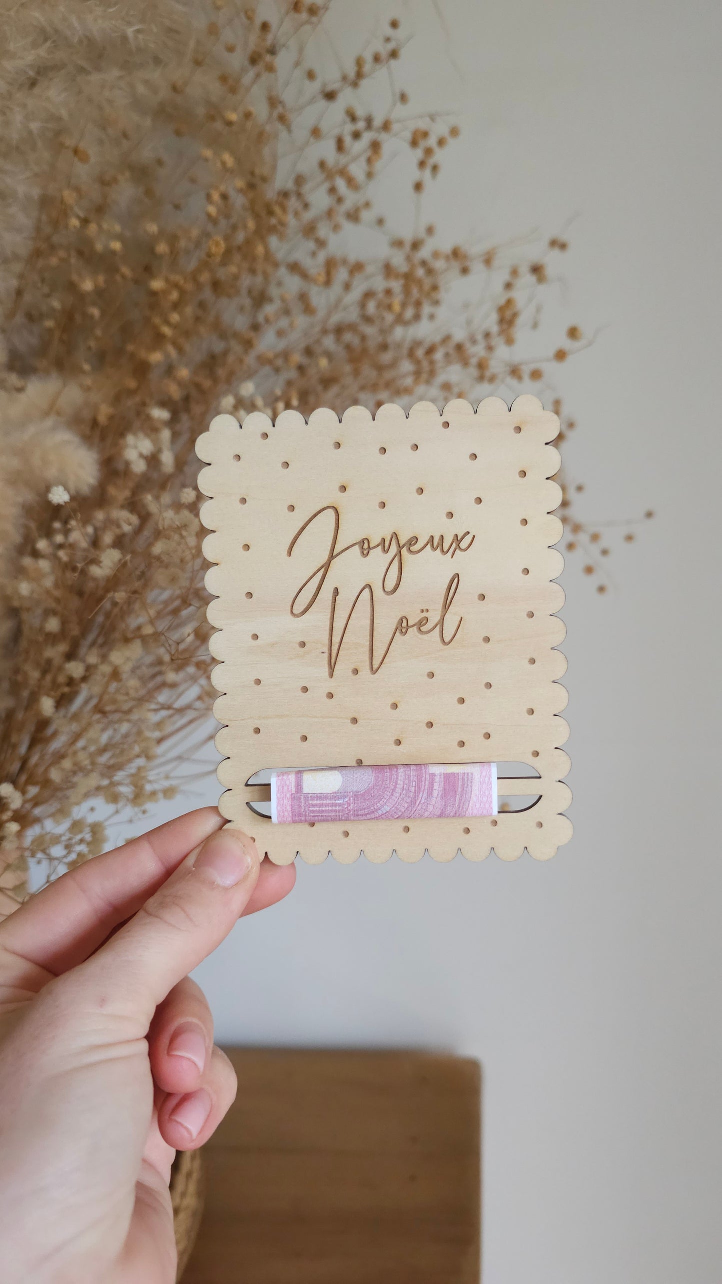 Carte en bois pour Noël