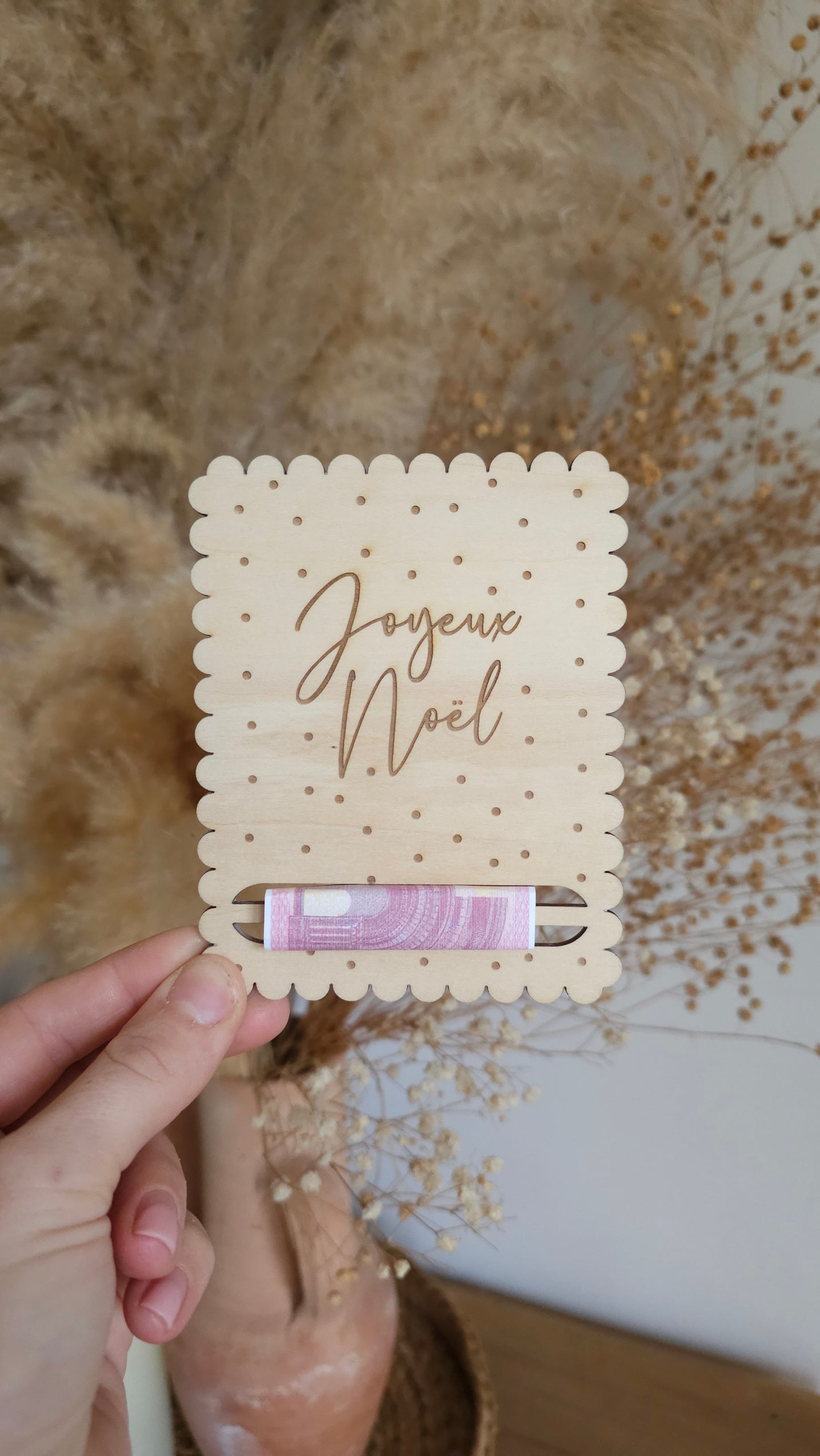 Carte en bois pour Noël