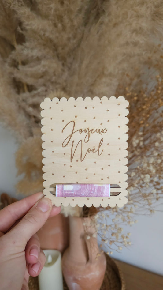 Carte en bois pour Noël