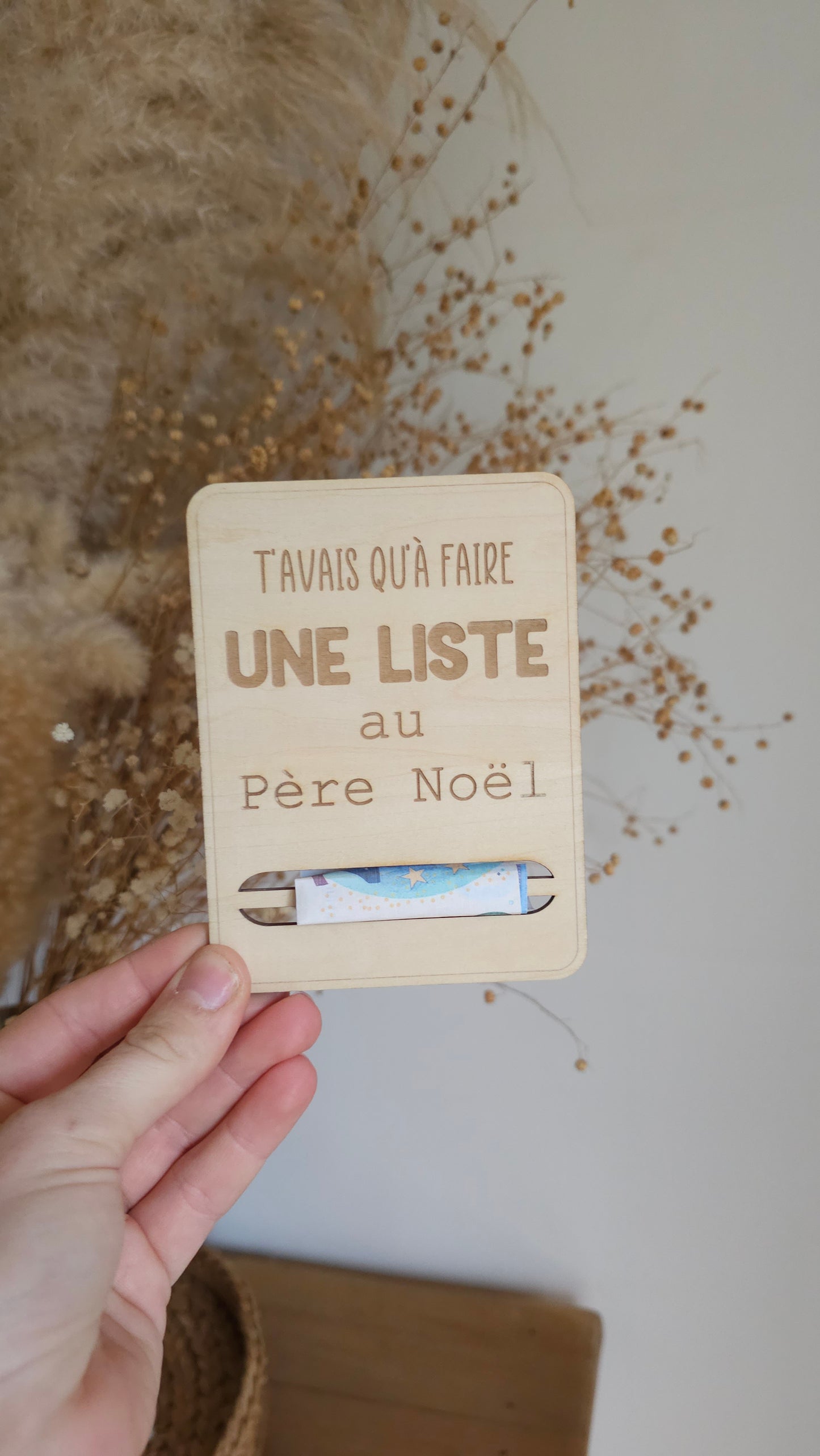 Carte en bois pour Noël